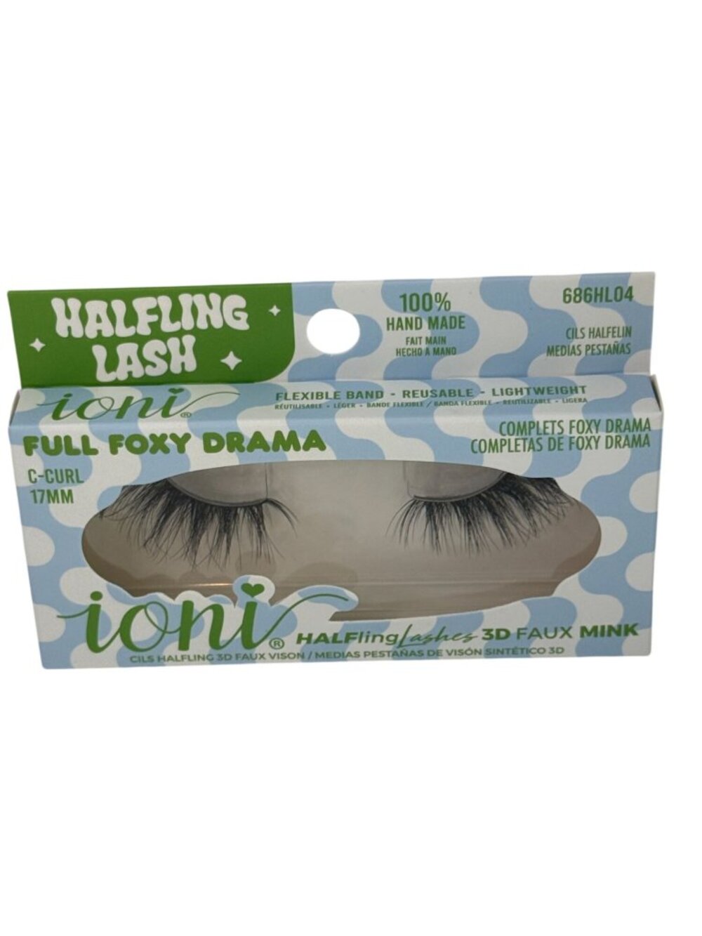 Ioni Full Foxy Drama Halfling 3D Faux Mink Lashes New